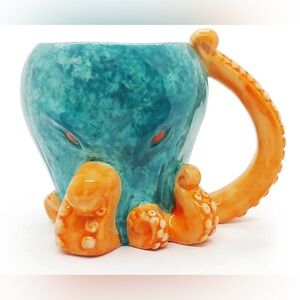 NWOT NEW BarConic Unique Octopus Kraken Tiki Mug Cocktail Coffee Beverage OOAK